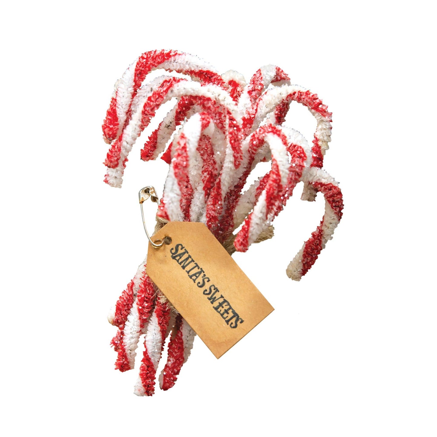 Sparkle Chenille Candy Canes 12/set