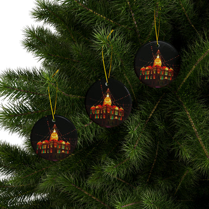 Ceramic Ornaments (1pc, 3pcs, 5pcs, 10pcs)  Minden, Nebraska Courthouse Lights