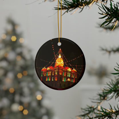 Ceramic Ornaments (1pc, 3pcs, 5pcs, 10pcs)  Minden, Nebraska Courthouse Lights