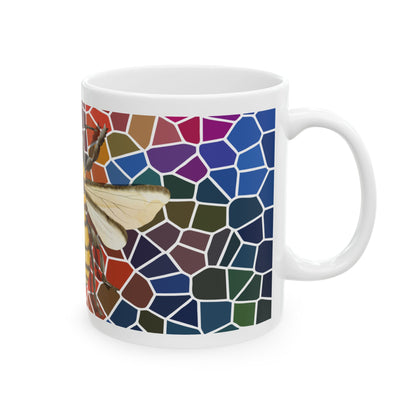 Bee & Stained Glass Ceramic Mug 11oz