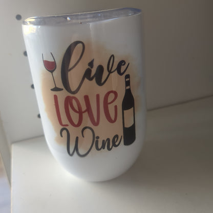 12 Oz stainless steel wine tumbler