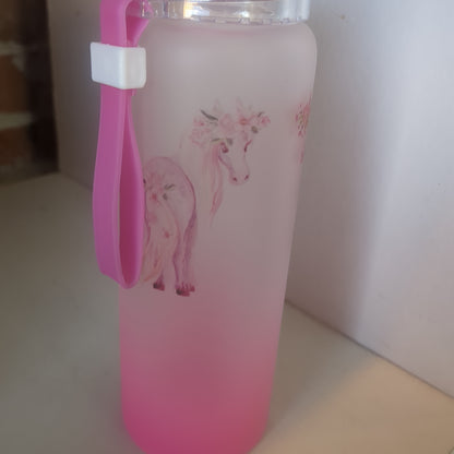 17oz Double Walled Glass Tumbler 3 Unicorns