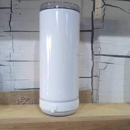 17oz speaker stainless steel tumbler and can cooler with black speaker for custom orders