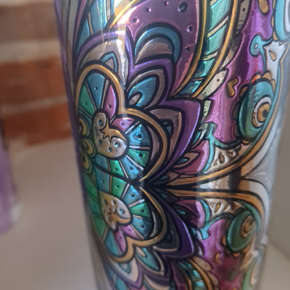 30 ounce stainless steel. Insulated Tumbler butterfly