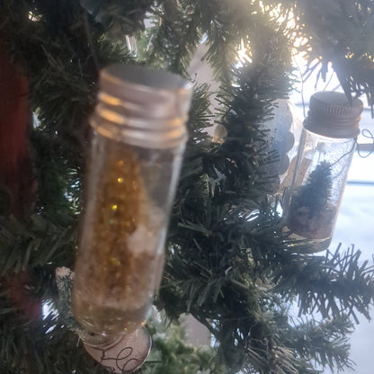 2 Inch jar With Tree Ornament