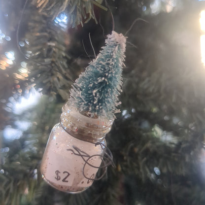 2 Inch jar With Tree Ornament