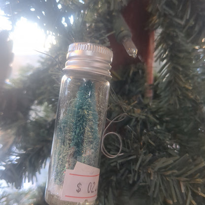 2 Inch jar With Tree Ornament