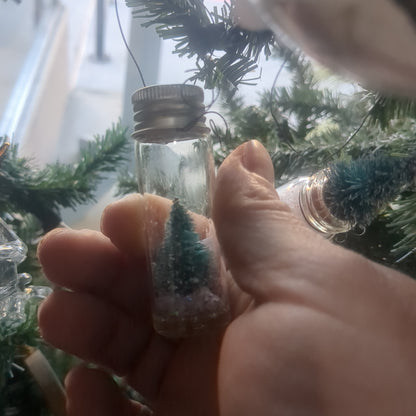 2 Inch jar With Tree Ornament