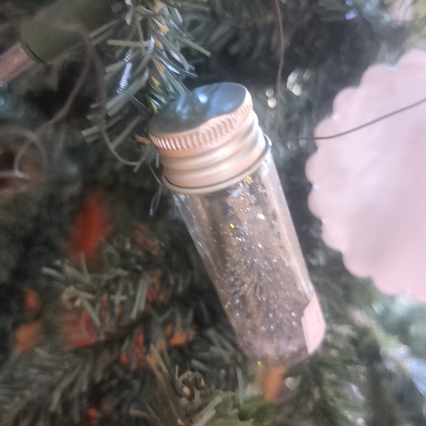 2 Inch jar With Tree Ornament