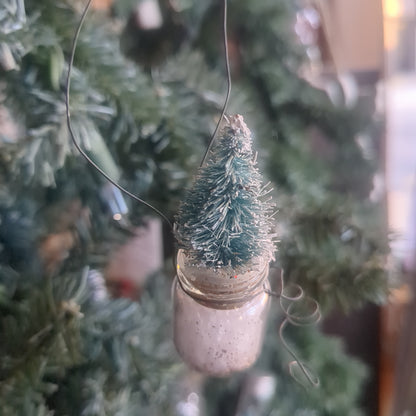 2 Inch jar With Tree Ornament