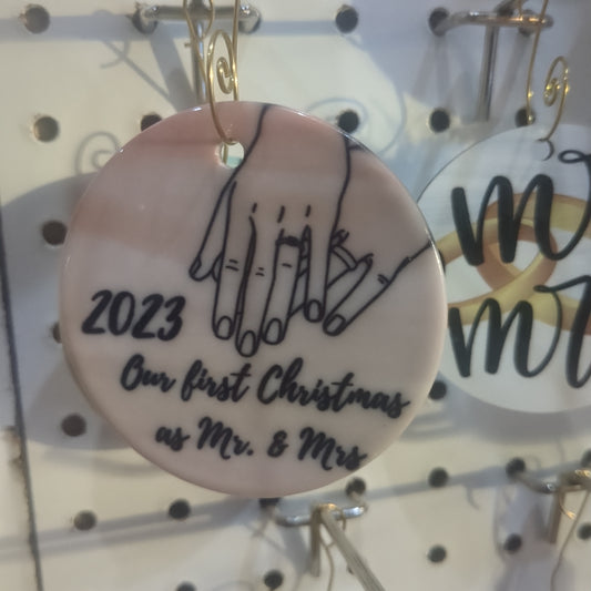 2023 Wedding Ceramic Ornament