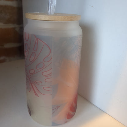 20 oz Double Walled Glass Jar Tumbler Mamasaurus