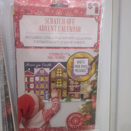 Scratch off Advent calendar city design