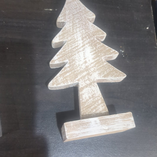 Distressed Wooden Tree 8 Inches