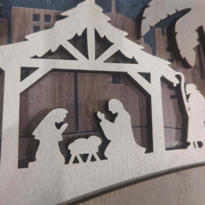 Nativity Wooden Wall Hanging