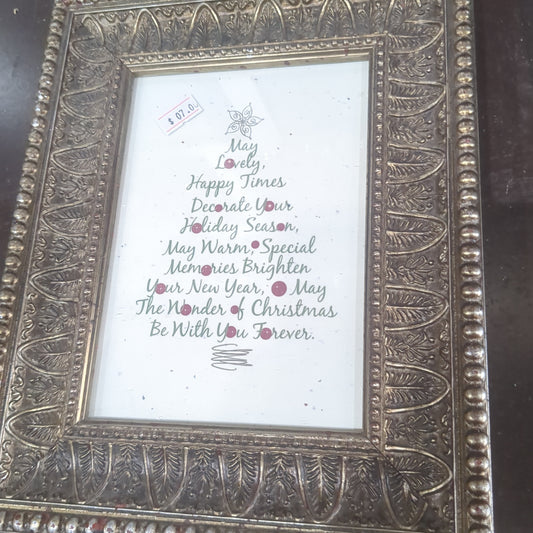 Unique Christmas saying framed