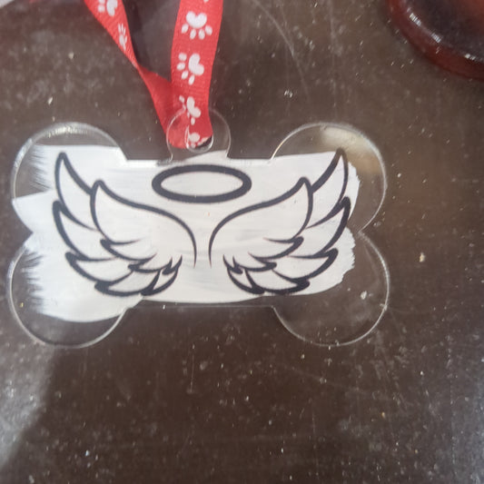 Acrylic dog Memorial Ornament