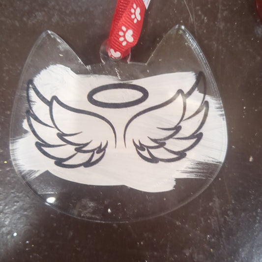 Acrylic cat Memorial Ornament