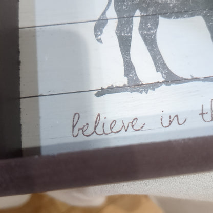 Believe in the Season Box Sign