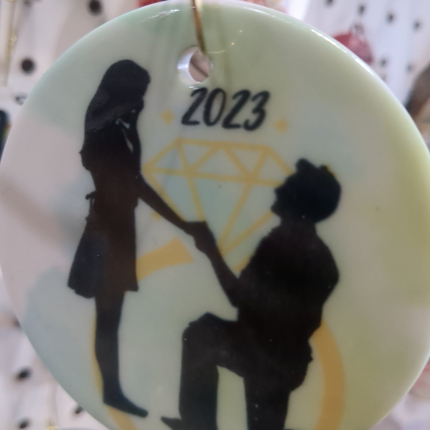 2023 Engaged Ceramic Ornament