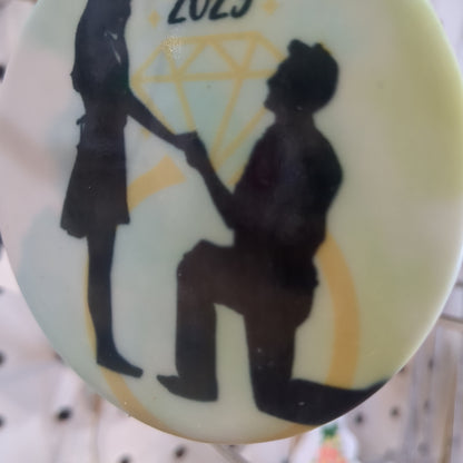 2023 Engaged Ceramic Ornament