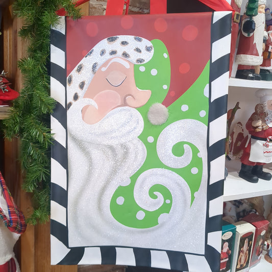 Santa Painted canvas Lisa Frost and Silvestri by Demdaco