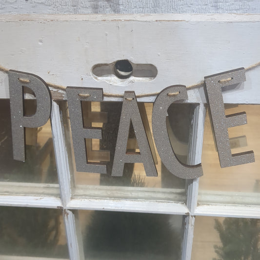 Peace Silver Small Garland