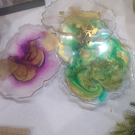 Coaster set agate.