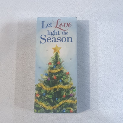 Word Block Let Love Light The Season