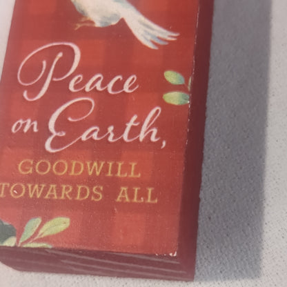 Word Block Peace on Earth goodwill towards all