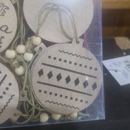 Wooden Ball Ornament Set Of 12