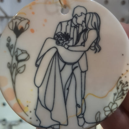 Wedding Ceramic Ornament Undated