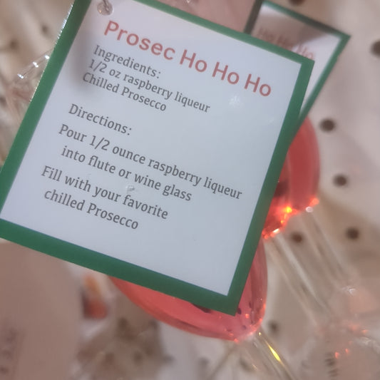 Prosec ho ho Wine Ornament