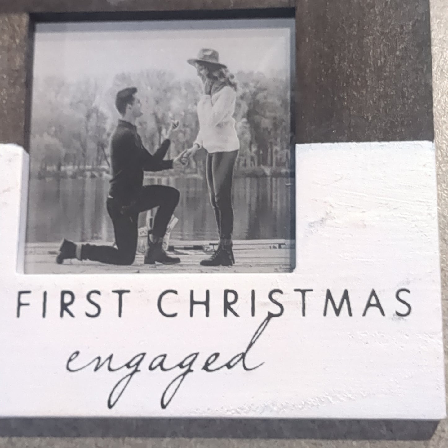 2023 our first Christmas engaged photo frame