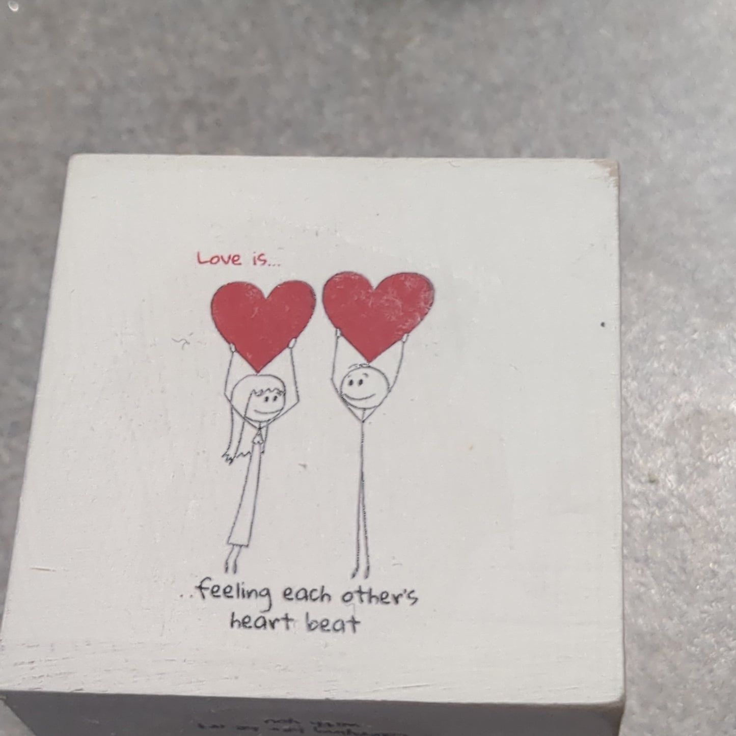 Valentine's Day cube hand drawn figures