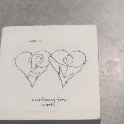 Valentine's Day cube hand drawn figures