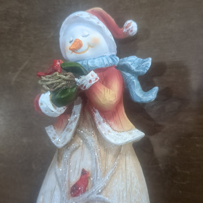 10"H Snowman W/Cardinal only 1