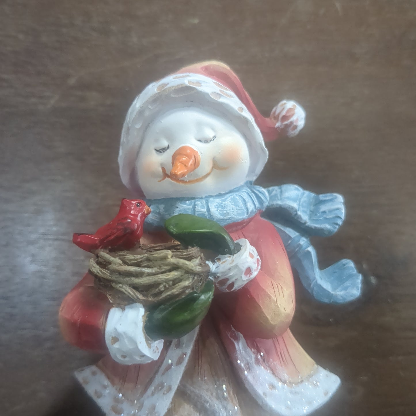 10"H Snowman W/Cardinal only 1