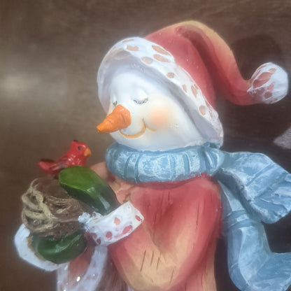 10"H Snowman W/Cardinal only 1