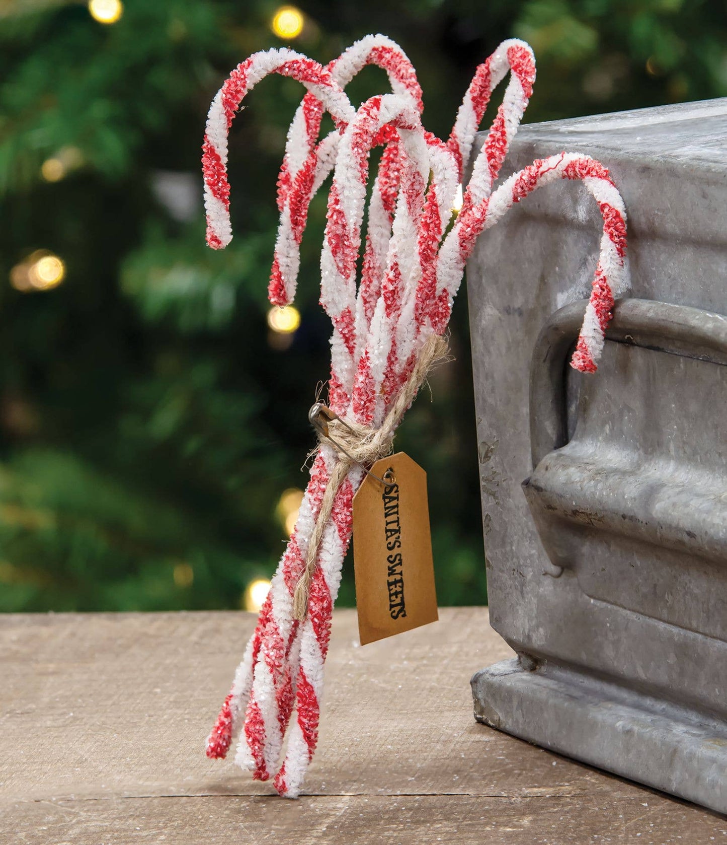 Sparkle Chenille Candy Canes 6/set