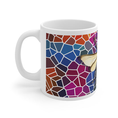 Bee & Stained Glass Ceramic Mug 11oz