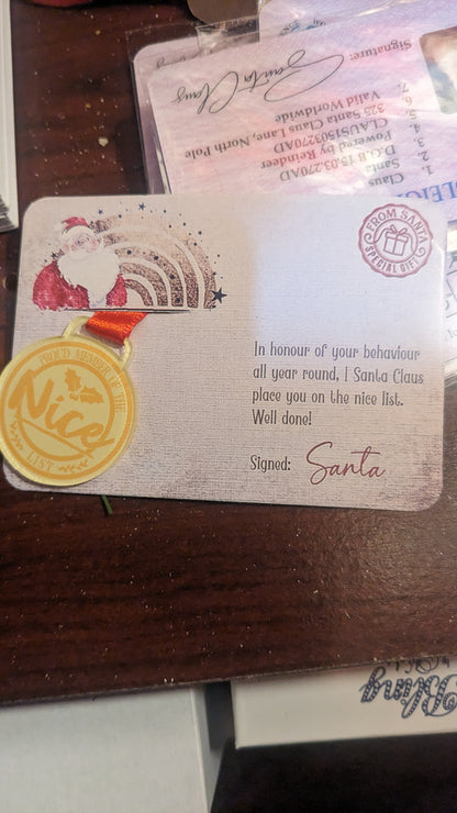 Proud member of the nice list medallion