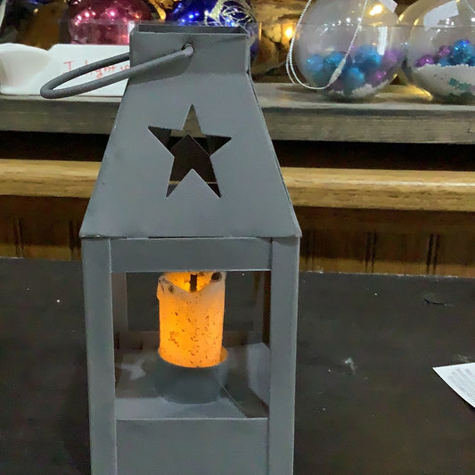 Farmhouse Colors Mini Star Lantern dark grey