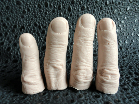 Finger Soaps: Gag Gift, Novelty gift: Honey Shea scent. Tan