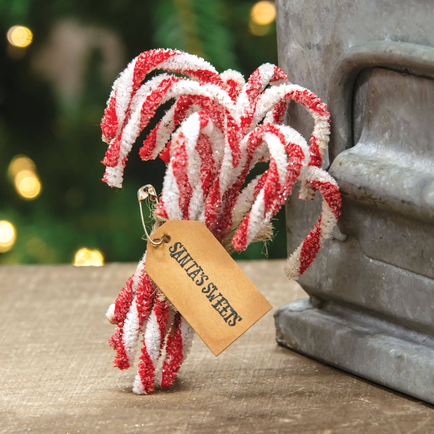 Sparkle Chenille Candy Canes 12/set