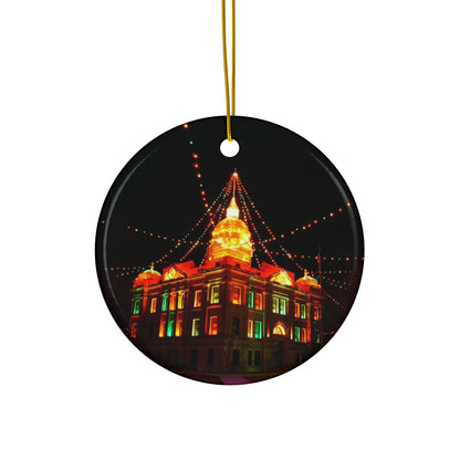 Ceramic Ornaments (1pc, 3pcs, 5pcs, 10pcs)  Minden, Nebraska Courthouse Lights