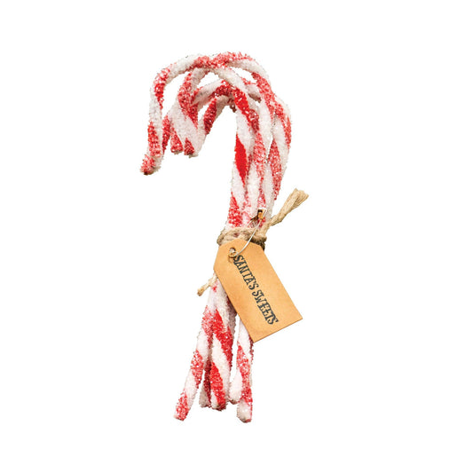 Sparkle Chenille Candy Canes 6/set