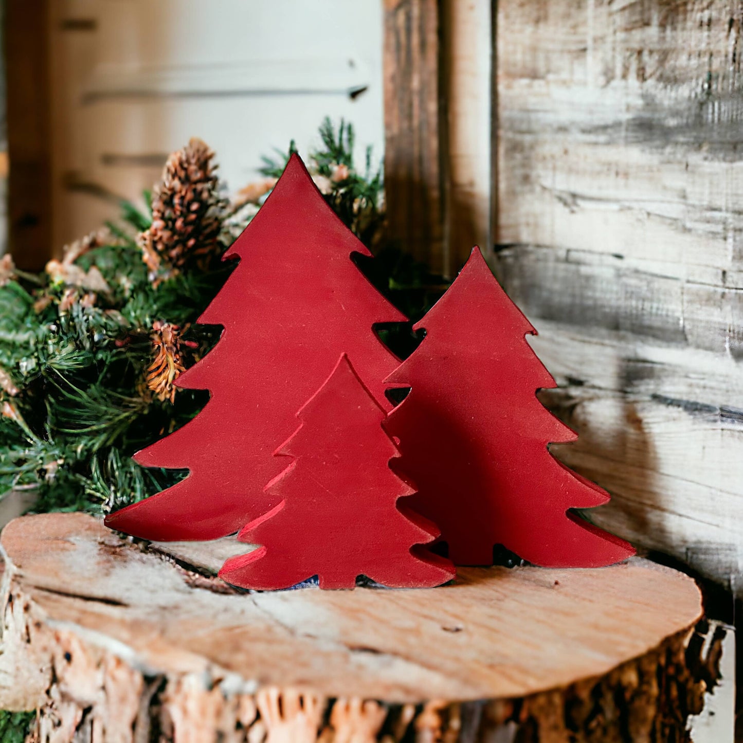 Primitive/Rustic Wood Christmas/Winter Tree - Fluffy: UNFINISHED / Tall