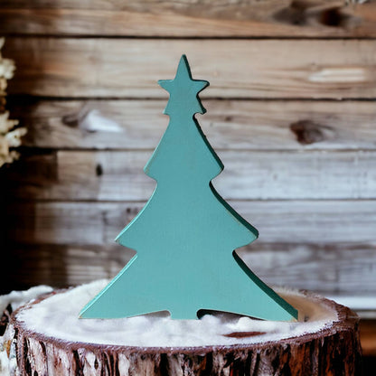 Primitive/Rustic Wood Christmas Tree - Star Topper: UNFINISHED / Medium