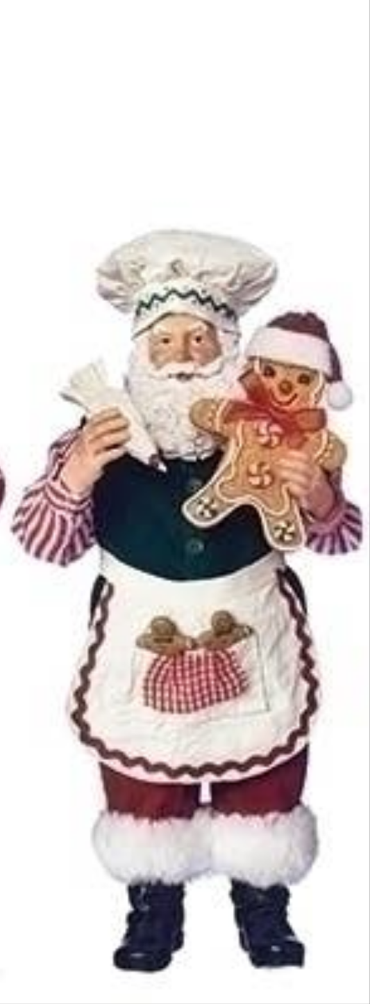 11"H Santa with Cookie